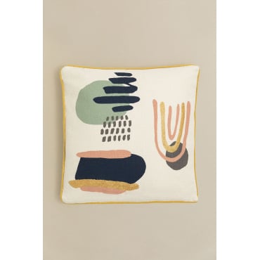 Vierkant Kussen Van Katoen (45x45 Cm) Galvin Meerkleurig Classic - Sklum