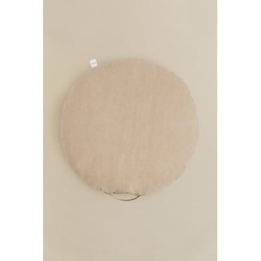 Rond Kantoenen Vloerkussen Suir Crème Beige - Sklum