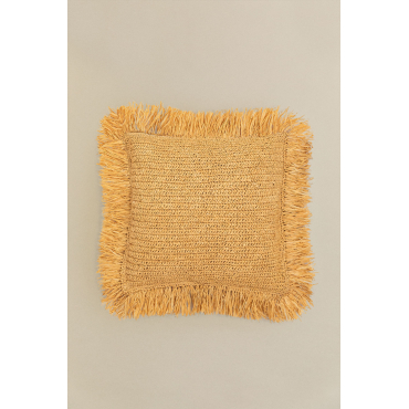 Vierkant Gevlochten Raffia Kussen (45x45 Cm) Doncka Natuurlijk - Sklum