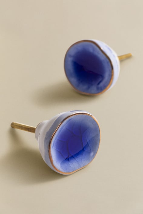 Pack van 2 keramische handgrepen Ardavel - Ken Blauw