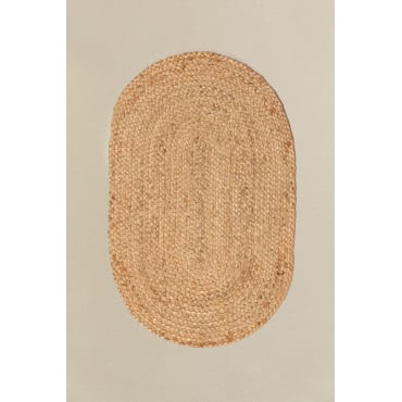 Natuurlijke Jute Ovale Deurmat (73x46.5 Cm) Never Yute - Sklum