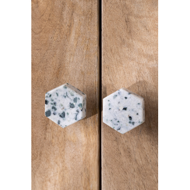 Set Van 2 Deurknoppen Pulau Style Groen Marmer - Sklum
