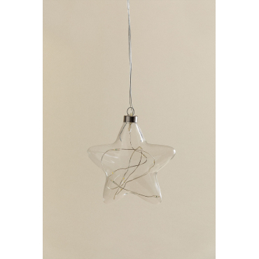Decoratief Glazen Figuur Met Led-lampjes Serien Ster - Sklum