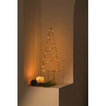 Kerstboom Met Led -verlichting Gazpie Goud - Sklum