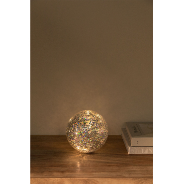Glazen Kerstbal Met Led Lampjes Ruirik Warm Wit - Sklum