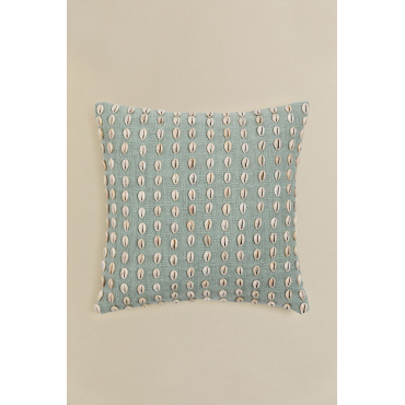 Vierkant Katoenen Kussen (45x45 Cm) Brusquel Celadon - Sklum
