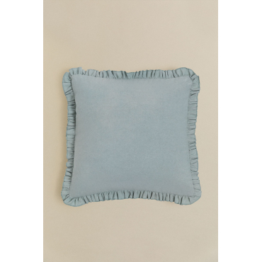 Vierkant Katoenen Kussen (40x40 Cm) Arassu Licht Blauw Grijs - Sklum