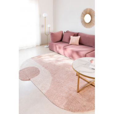 Katoenen Vloerkleed 250x155 Cm Vega Natuurlijke Kleuren - Sklum