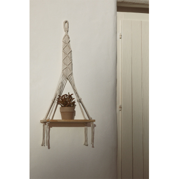 Donovan Macramé Wandtapijt Beige – Crème - Sklum