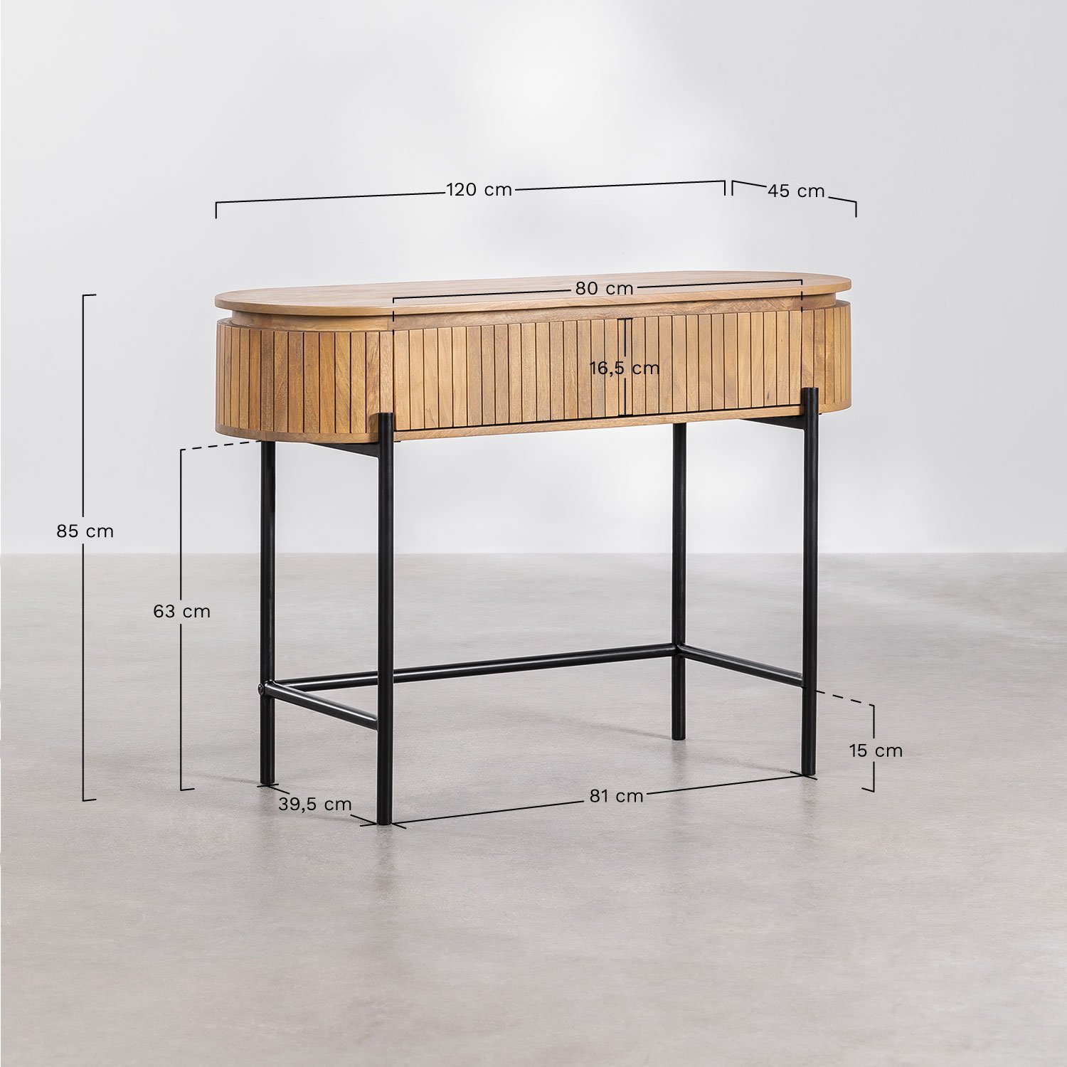 Mango houten halconsole Analis, AFMETINGEN