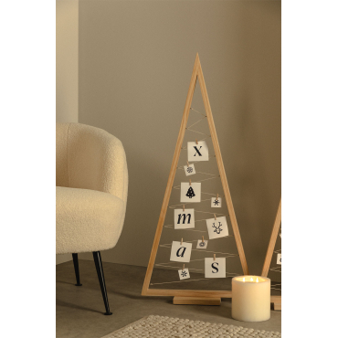 Houten Kerstboom Elwood Bruin – Natuurlijk Hout & ↑100 Cm - Sklum
