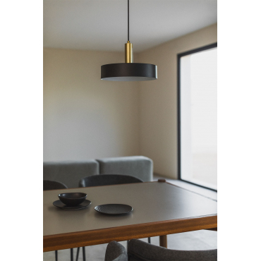 Ijzeren Plafondlamp (ø30 Cm) Berien Zwart - Sklum
