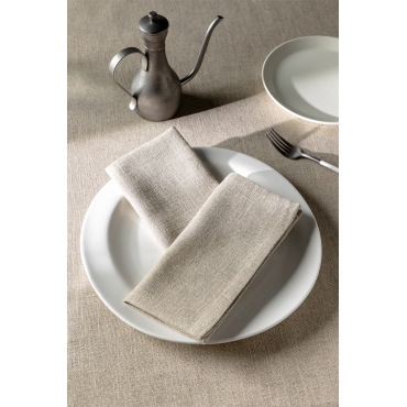 Set Van 2 Linnen En Katoenen Servetten Ederne Tapioca Beige - Sklum