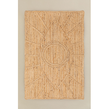 Xl Jute Gevlochten Deurmat 90x60 Cm Elaine Yute - Sklum