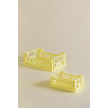 Set Van 2 Opvouwbare En Stapelbare Plastic Dozen Doli Geel - Sklum