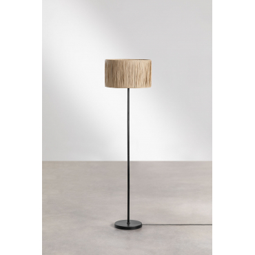 Cassandra Vloerlamp Van Ijzer En Gevlochten Papier Natuurlijk - Sklum