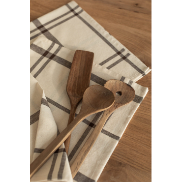 Set Van 2 Ducase Katoenen Keukenhanddoeken Beige – Crème - Sklum