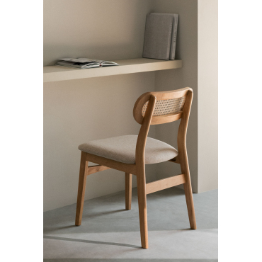 Set Van 2 Houten Eetkamerstoelen Leivel Natuurlijk Hout - Sklum