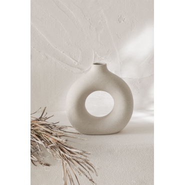 Keramische Vaas Dalita ↑18 Cm Beige – Crème - Sklum