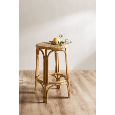 Jachel Rotan Hoge Kruk 65 Cm Natuurlijk - Sklum