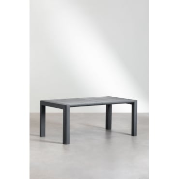 Arnadine Rechthoekige Tuintafel Grijs – Grafiet & 180 X 100 Cm - Sklum