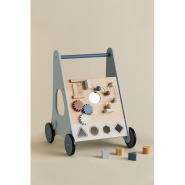 Bandile Kids Multifunctionele Houten Loopwagen Hemelsblauw - Sklum
