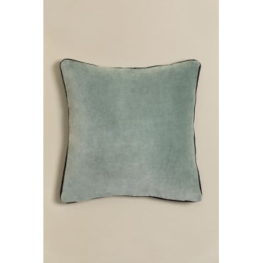 Vierkant Fluwelen Kussen (40x40 Cm) Zarbel Water Blauw - Sklum