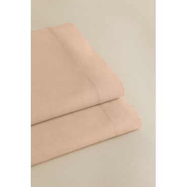 Bovenlaken In Percal Katoen Van 180 Draden Voor Een Bed Van 90 Cm Agassi Licht Pioenroze & Bed 90cm (160 X 280 Cm) - Sklum