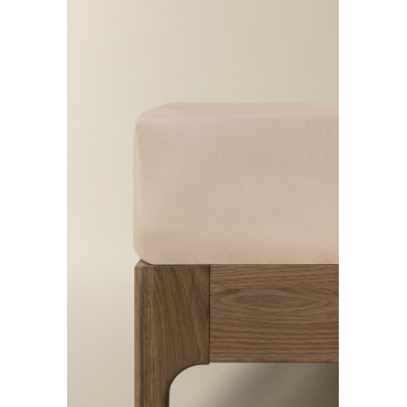 Onderlaken In Percal Katoen Van 180 Draden Voor Een Bed Van 90 Cm Agassi Licht Pioenroze & Bed 90cm (90 X 200 X 40 Cm) - Sklum