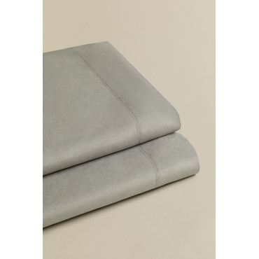 Sampras 300 Draadtelling Satijnen Vlakke Plaat Groen – Khaki & Bed 150/160cm (240 X 280 Cm) - Sklum