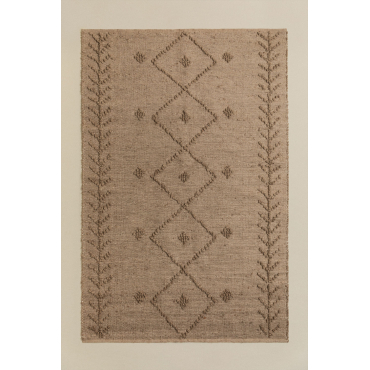 Jute Vloerkleed 180x120 Cm Golchen Natuurlijk - Sklum