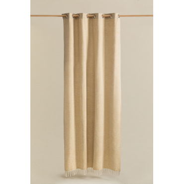Katoenen Gordijn (140x260 Cm) Manami Beige – Linnen - Sklum