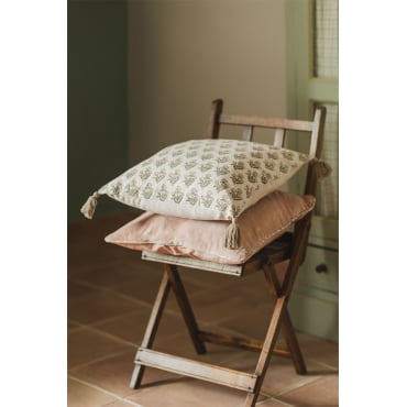 Vierkant Katoenen Kussen (45x45 Cm) Heitor Beige – Crème - Sklum