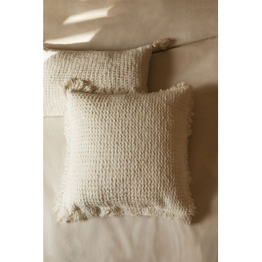 Vierkant Katoenen Kussen (45x45 Cm) Seyrig Beige – Crème - Sklum