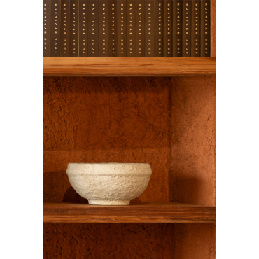 Decoratieve Kom In Terracotta Yacono Steen Wit - Sklum