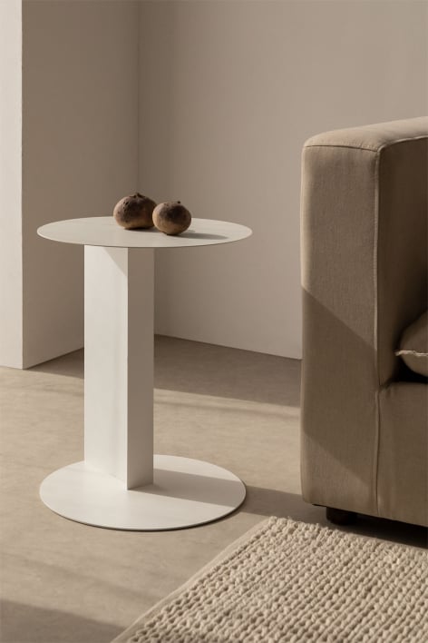 Ronde bijzettafel Ø40 cm in staal Wallace