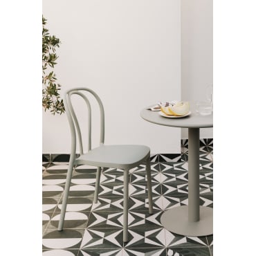 Set Van 4 Mizzi Stapelbare Tuinstoelen Groen – Khaki - Sklum