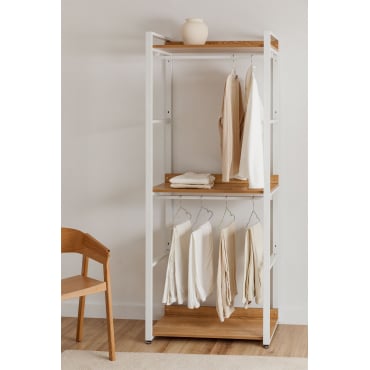 Open Kast Van Staal En Mdf Ariaster Natuurlijk - Sklum