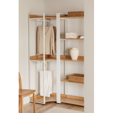 Hoekopen Kast Van Staal En Mdf Ariaster Natuurlijk - Sklum