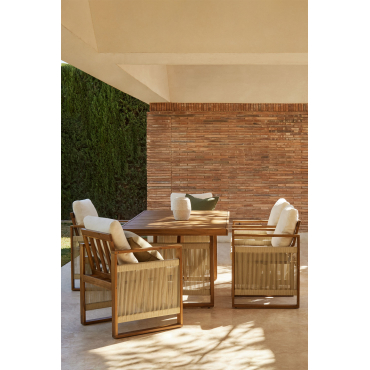 Tuin Tafel Rechthoekig 200x100 Cm In Acaciahout Nayely Acacia Bruin - Sklum