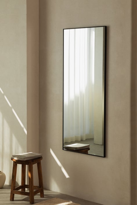 Rechthoekige wandspiegel 60x140 cm in aluminium Kaoze