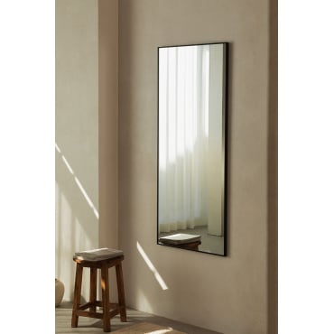 Aluminium Wandspiegel (60x140 Cm) Kaoze Zwart - Sklum