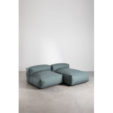 Bank Modulaire Chaise Longue De 2 Stuks Dojans Groen – Ether - Sklum