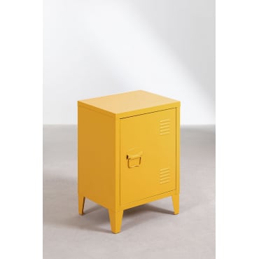 Pohpli Stalen Bijzettafel Met Kastje Geel Albero - Sklum