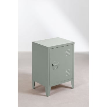 Pohpli Stalen Bijzettafel Met Kastje Groen – Khaki - Sklum