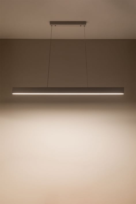 LED lineaire hanglamp 120 cm van aluminium Astley - Wit