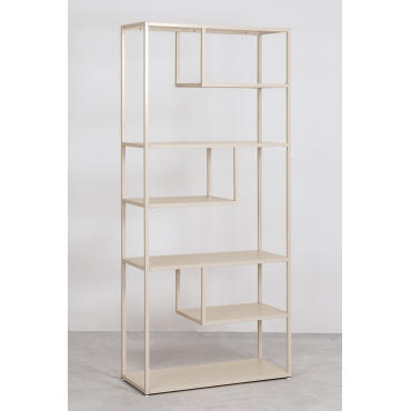 Thura Stalen Boekenkast Tapioca Beige - Sklum