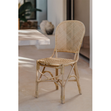 Set Van 4 Tuinstoelen In Rattan Zariel Natuurlijk - Sklum