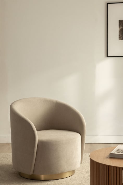Sidoni fauteuil in fluweel