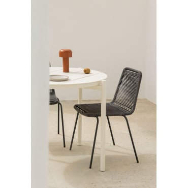 Set Van 4 Mileyd Stapelbare Tuinstoelen Grijs – Grafiet - Sklum